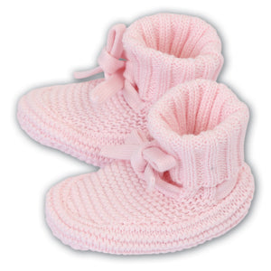 Pink Bootee Set