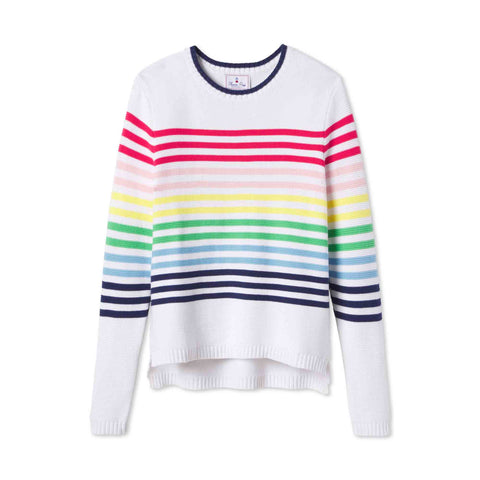 Teen/Women's Ella Relaxed Sweater - Rainbow Stripe (XS)