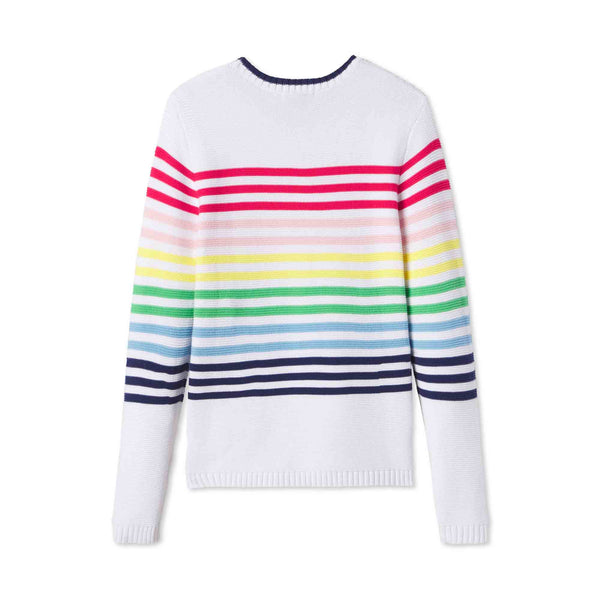 Teen/Women's Ella Relaxed Sweater - Rainbow Stripe (XS)