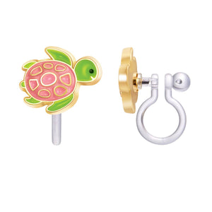 CLIP-ON Cutie Earrings - Turtle-y Awesome