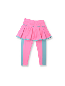 Mallory Legging with Skirt - Pink + Turquoise (16)